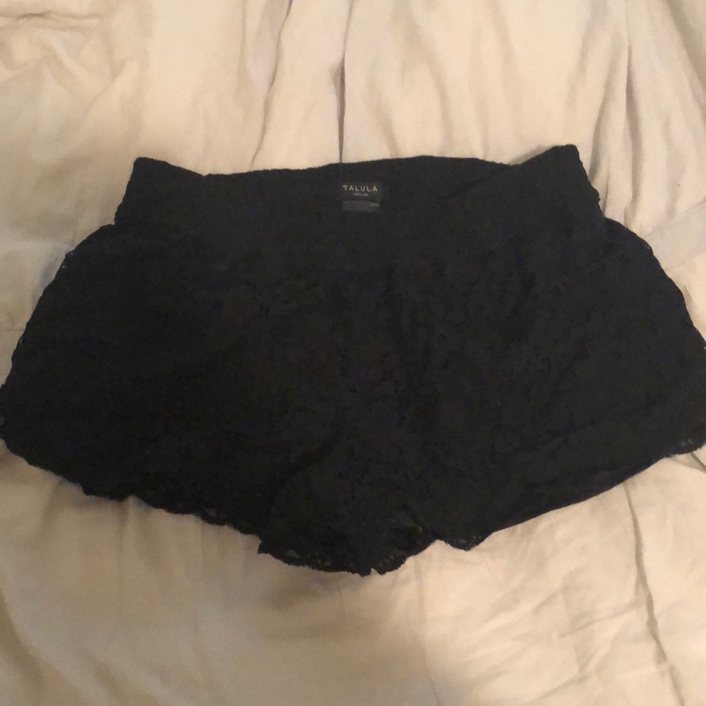 Black Lace ‘Talula’ by Aritzia mini shorts